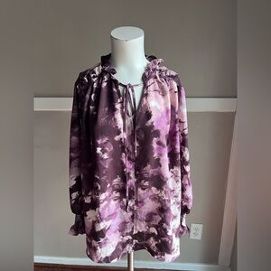 Cooper & Ella Pink and Purple Blouse Size XL